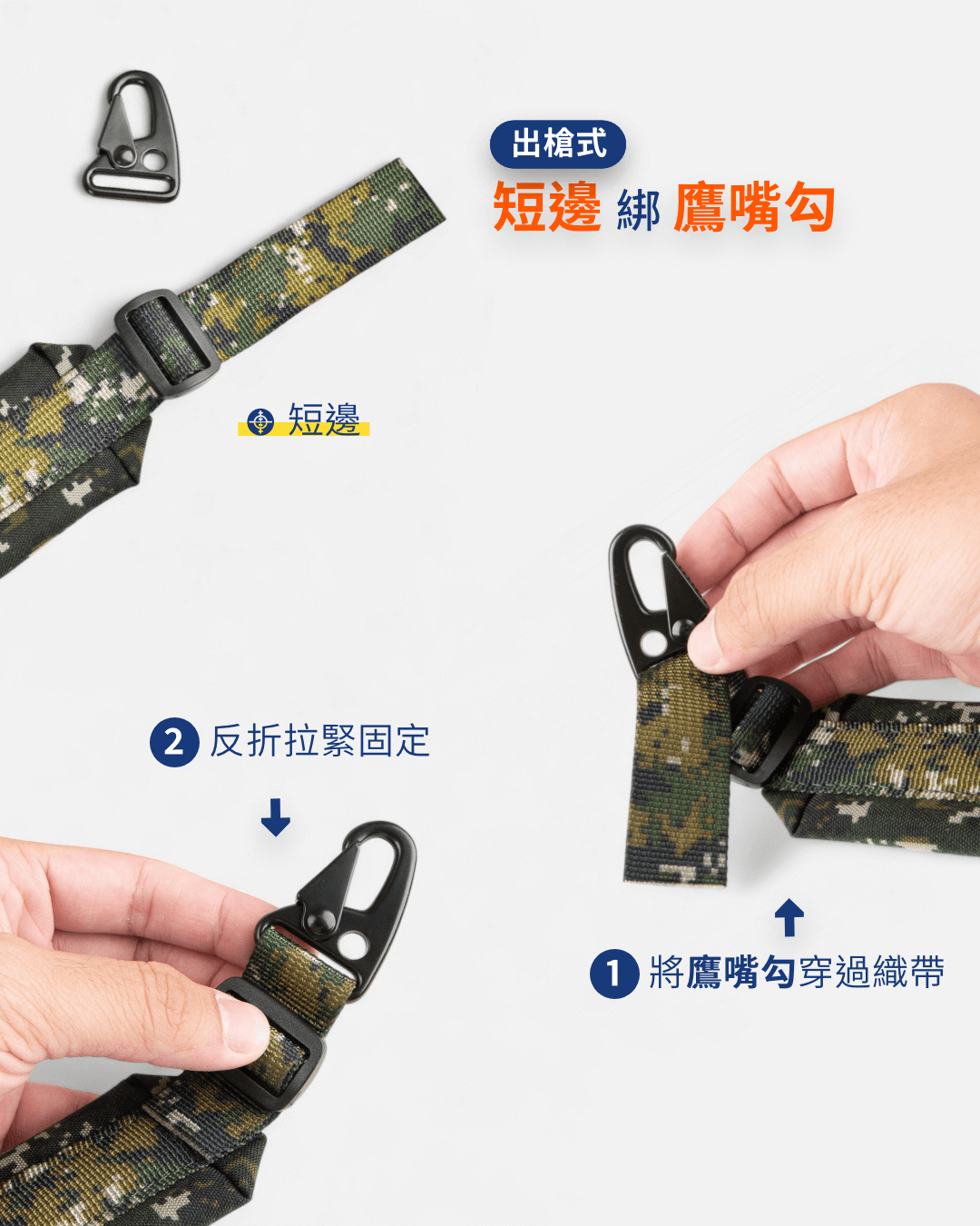 速度至上流:新款海豹槍背帶的「#出槍式」配置。製圖:傲骨戰術裝備屋